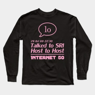 Internet 50 - talked to SRI, Host to host 29 Oct 69 Long Sleeve T-Shirt